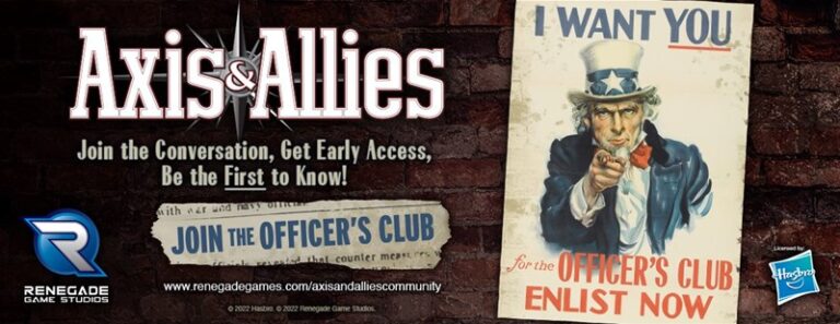 Renegade Game Studios Launches Axis & Allies Officer’s Club