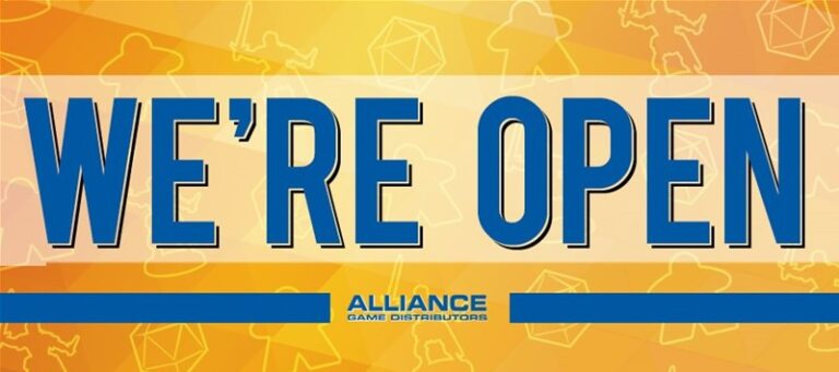 Alliance Game Distributors Opens Back Up