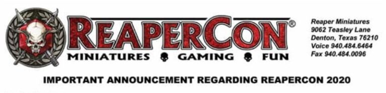 Reaper Miniatures Cancels ReaperCon