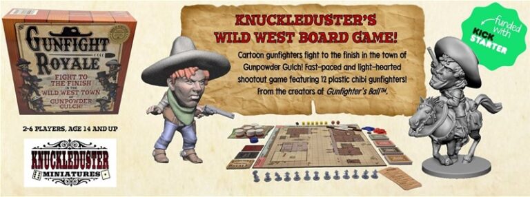 Knuckleduster Miniatures Releases Gunfight Royale Board Game