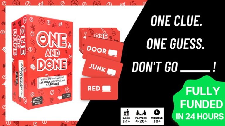 One and Done Party Card Game Up On Kickstarter