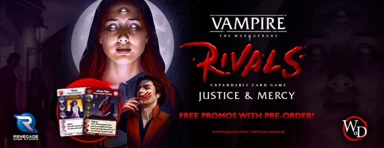 Renegade Game Studios Previews Justice & Mercy Crypt Pack for Vampire: The Masquerade Rivals