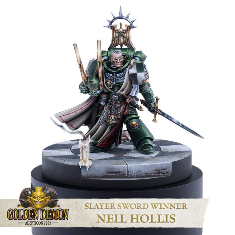 Neil Hollis wins Golden Demon 2023 Slayer Sword at AdeptiCon
