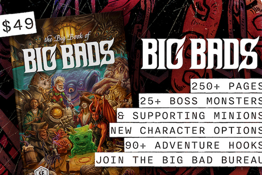 Big Bads from Hit Point Press: A Collection of Boss Monsters and Bosses for 5e D&D Now on Kickstarter
