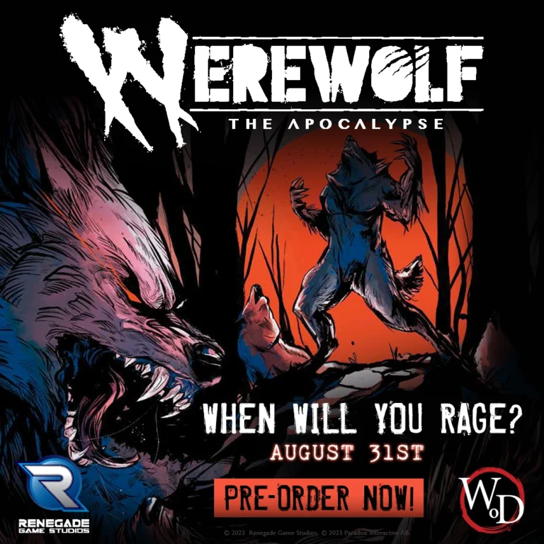 Renegade Game Studios Announces Pre-Order for Werewolf: The Apocalypse and Accessories