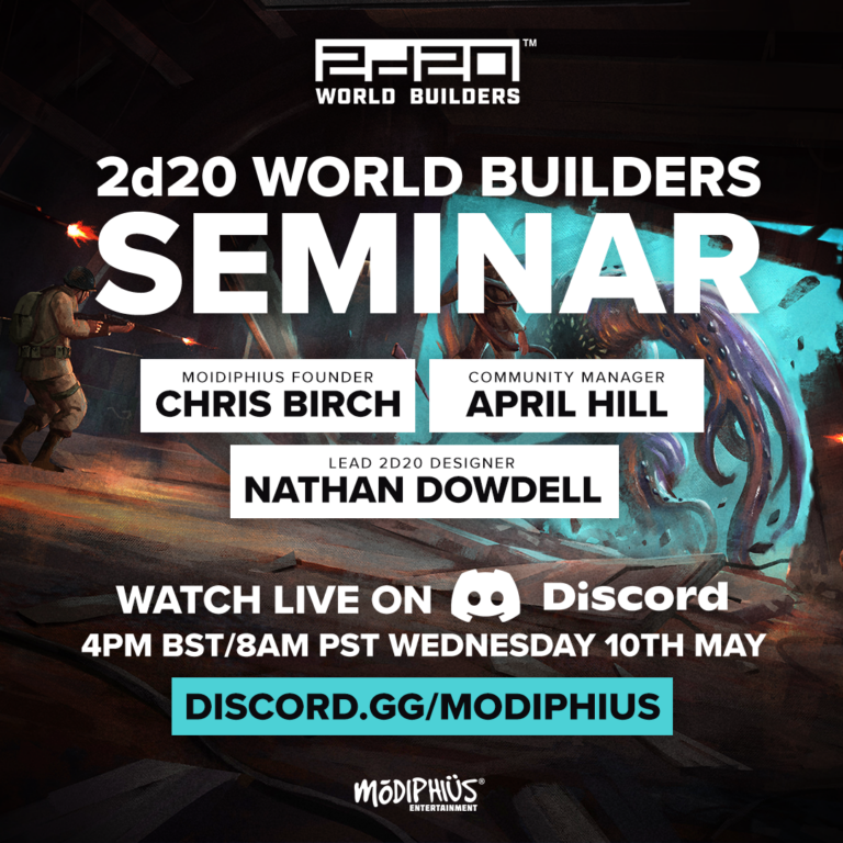Modiphius to Host World Builders Seminar on Creating Games for 2d20 System
