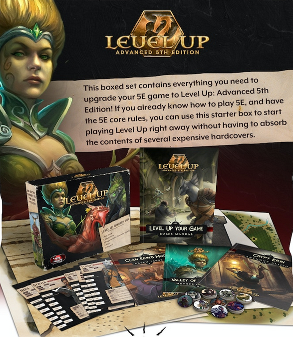 Level Up: Advanced 5th Edition Starter Box Exceeds Kickstarter Goal, Adds New Dimensions to 5E Gameplay
