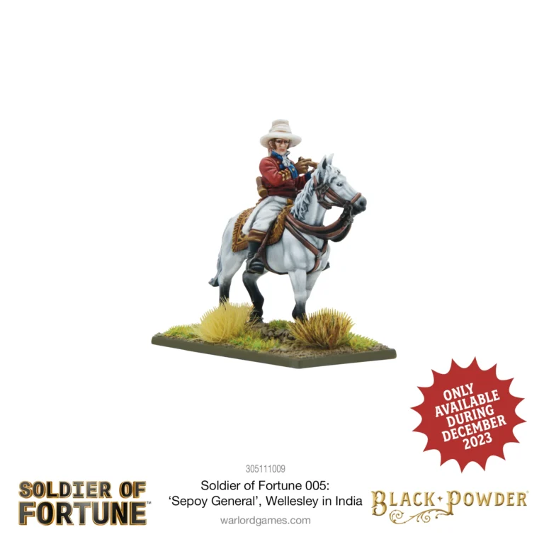Warlord Games Releases ‘Sepoy General’ Wellesley Miniature as December’s Soldier of Fortune