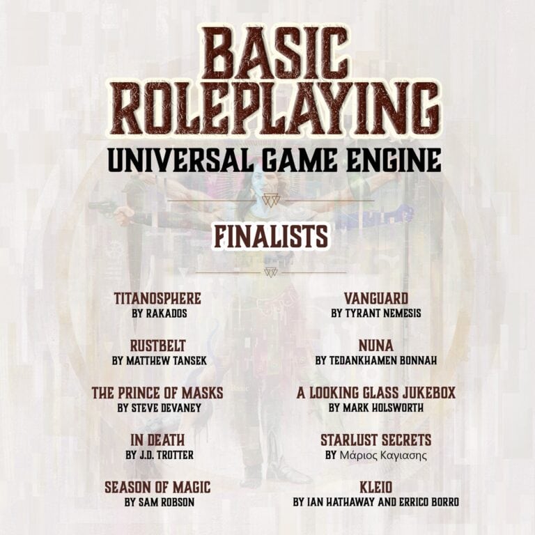 Chaosium Reveals Shortlist for the $10,000 Basic Roleplaying Design Challenge